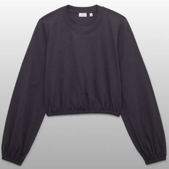 Aritzia Wilfred Jolie Cropped T-shirt, Black, Size XS - Picture 1 of 6
